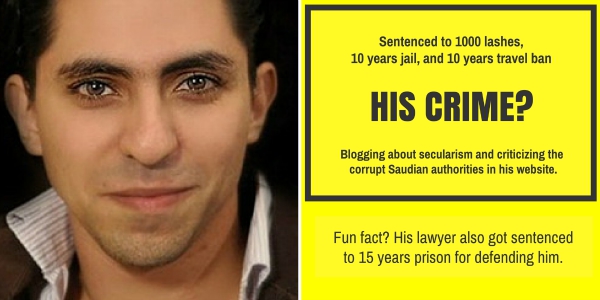 blogger saudi flogging lashes